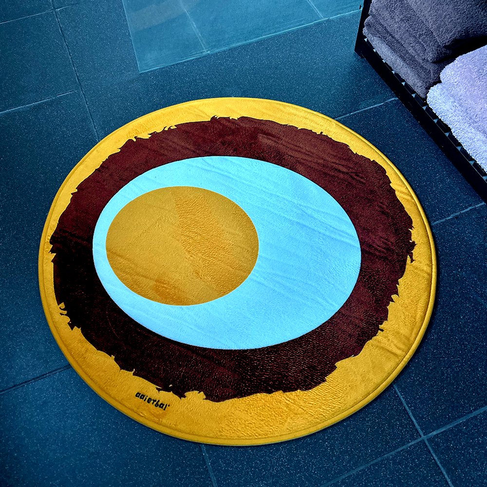 Eierbal badmat (70x70cm rond)