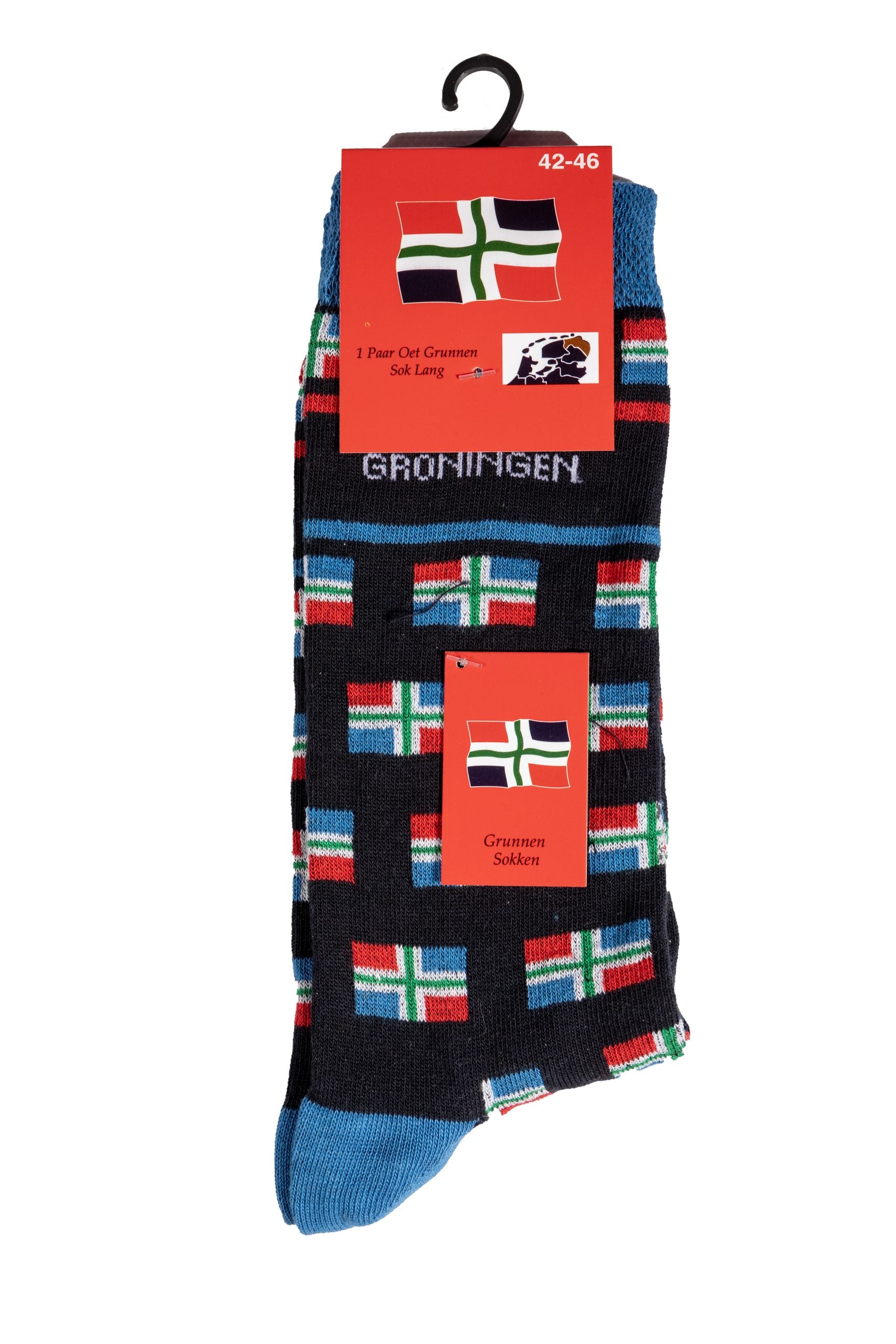 Nieuw! Lange sokken Groningen vlag (diverse maten, 1 paar)