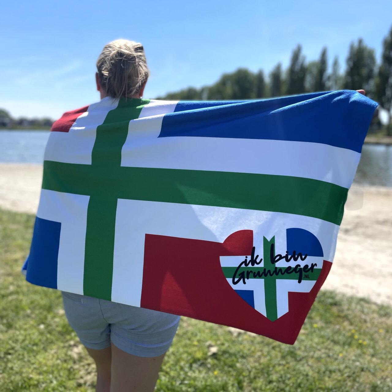 Groninger vlag handdoek-strandlaken