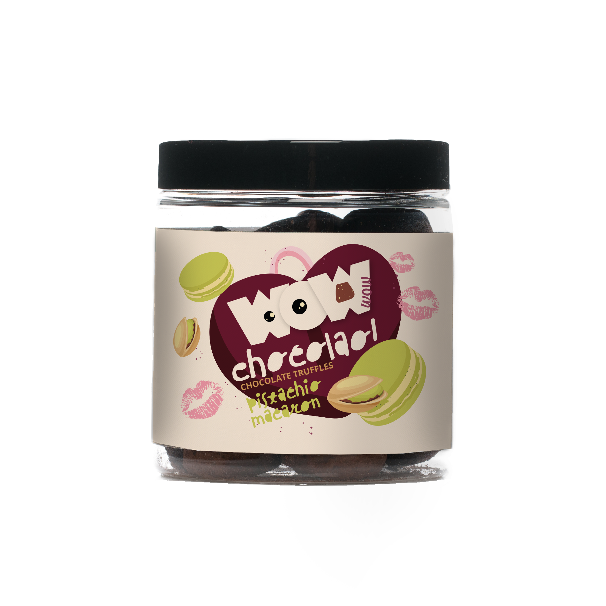 Pistachio Macaroon Chocolate Truffles - 130g Valentine Gifting Jar