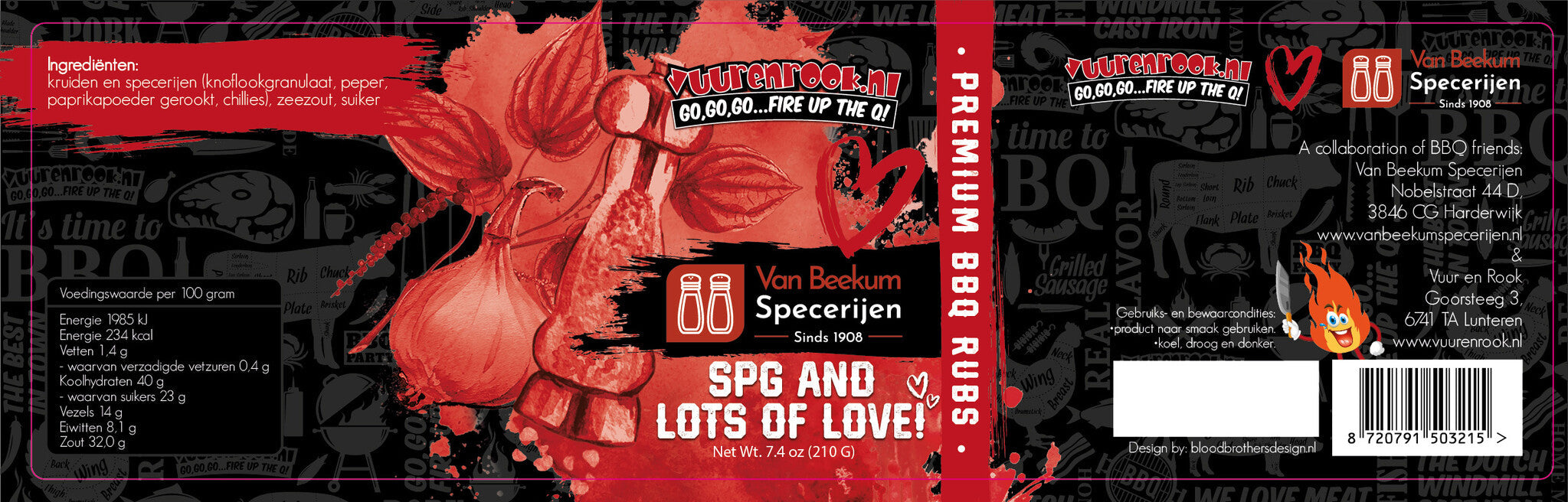 Vuur&Rook SPG And Lots Of Love Rub 210 gram