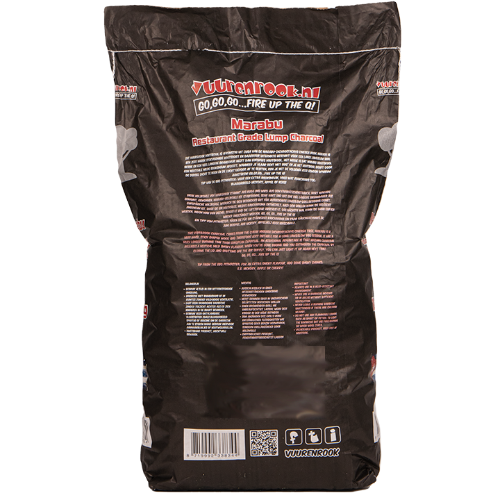 Vuur&Rook Restaurant Grade Marabu Houtskool 10 kg