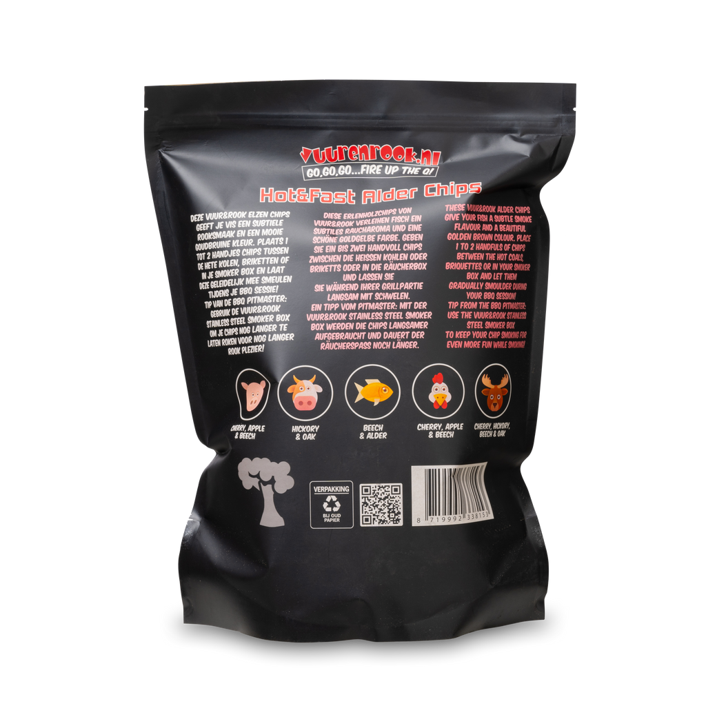 Vuur&Rook Hot&Fast Alder Chips 1,5 kg