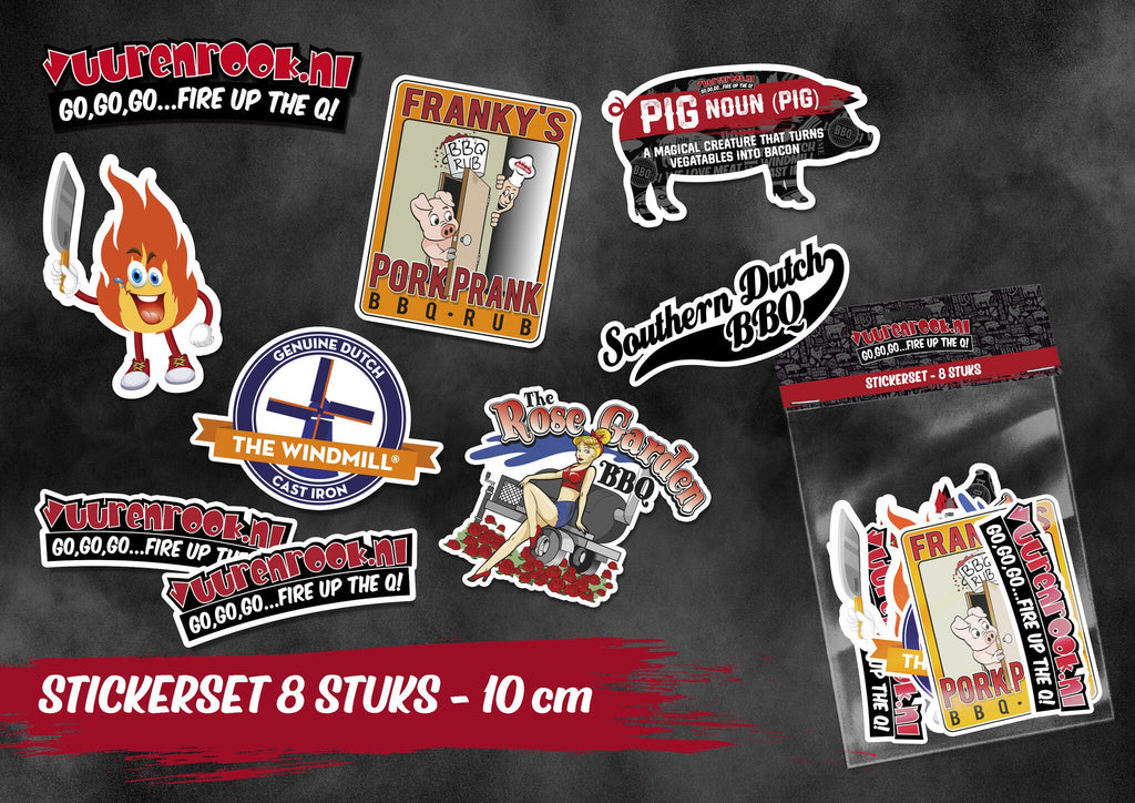 Vuur&Rook Stickers 8 stuks